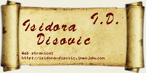 Isidora Dišović vizit kartica